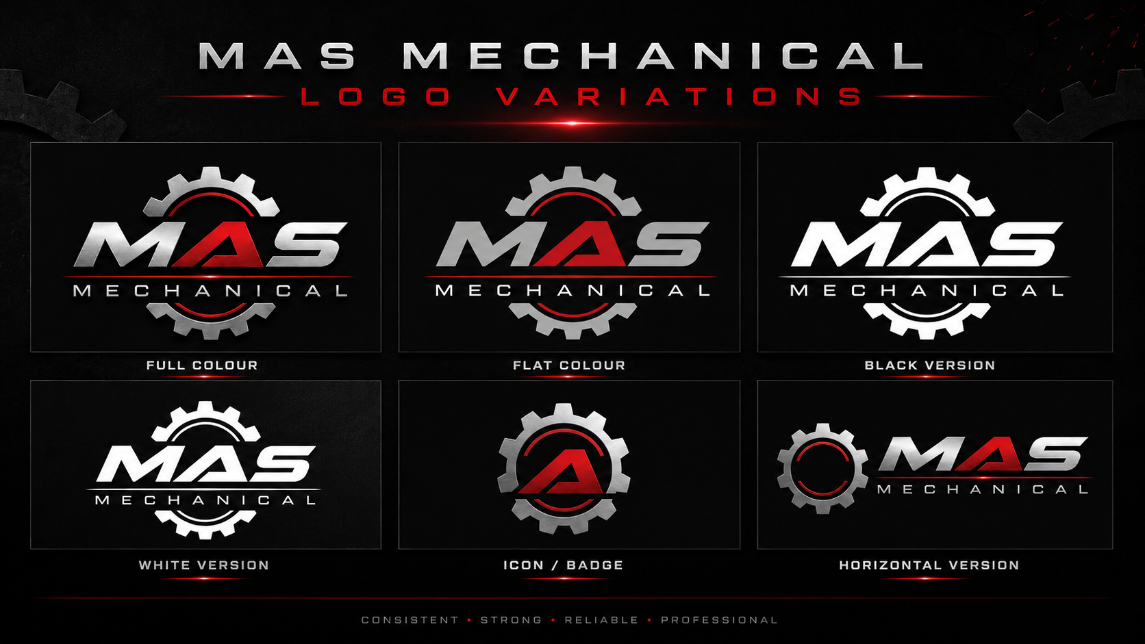 MAS Mechanical — Brand identity · Logo system · Visual identity