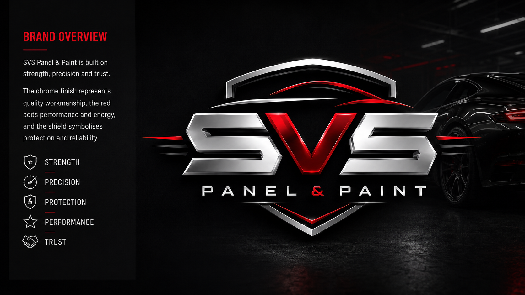 SVS Panel & Paint. Brand identity · Logo system · Vehicle livery