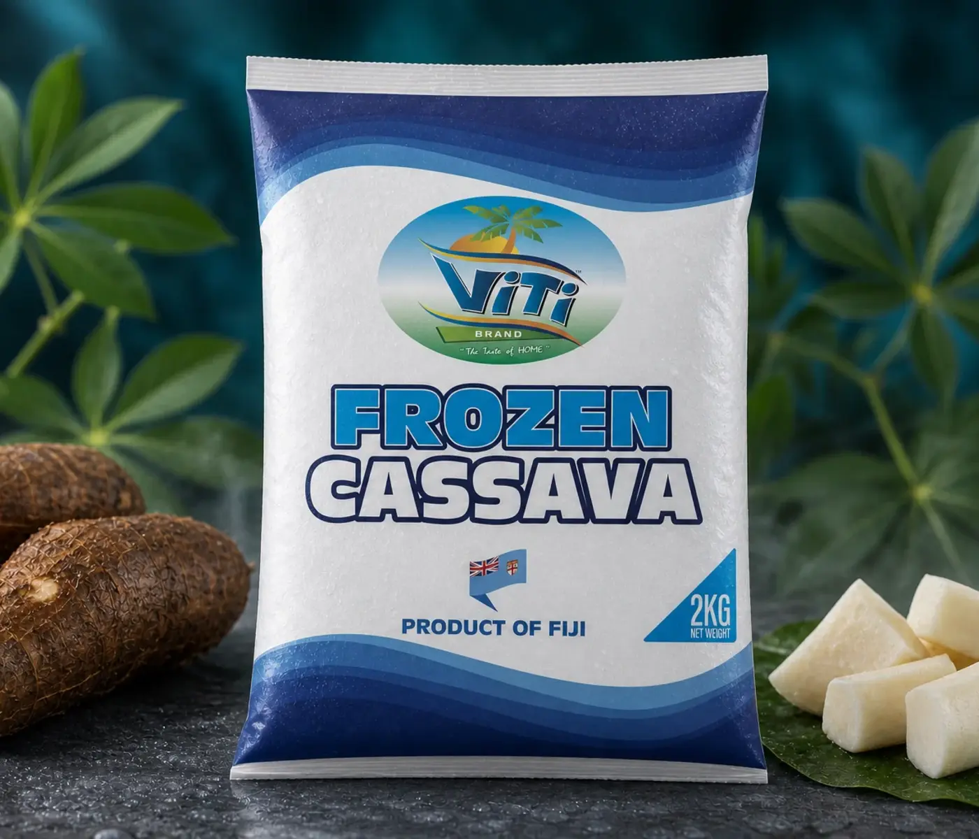 Viti frozen cassava packaging designed for retail production